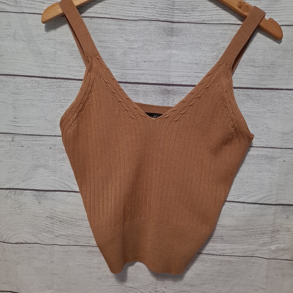 Almost famous tank knit crop top size medium.